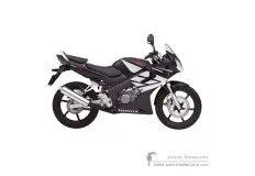 Aufkleber für Honda CBR125R 2005 - Schwarz • Honda OEM-Aufkleber