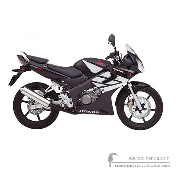 Stickers voor Honda CBR125R 2006 - Zwart • Honda OEM Stickers