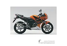 Naklejki do Honda CBR125R 2006 - Pomarańczowy • Honda Naklejki OEM