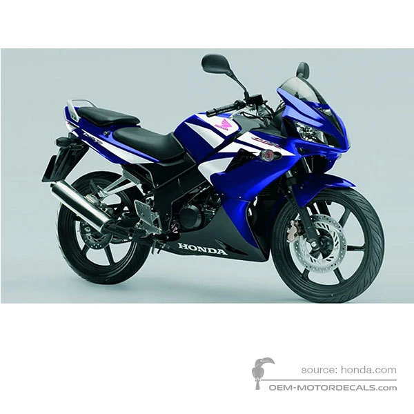 Stickers voor Honda CBR125R 2007 - Blauw • Honda OEM Stickers