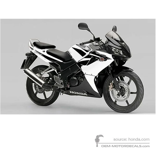 Aufkleber für Honda CBR125R 2007 - Weiss • Honda OEM-Aufkleber