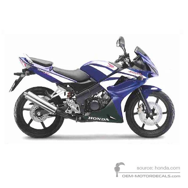 Stickers voor Honda CBR125R 2008 - Blauw • Honda OEM Stickers