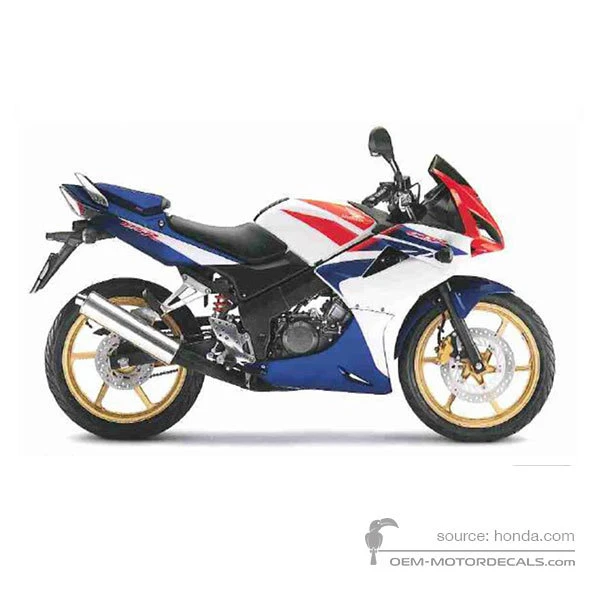 Naklejki do Honda CBR125R 2010 - Biały • Honda Naklejki OEM