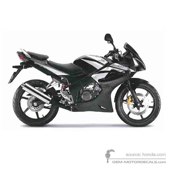 Naklejki do Honda CBR125R 2010 - Czarny • Honda Naklejki OEM