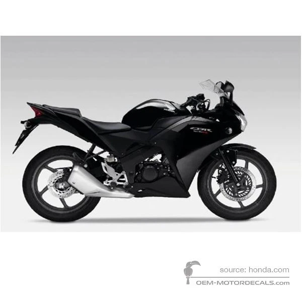 Naklejki do Honda CBR125R 2011 - Czarny • Honda Naklejki OEM
