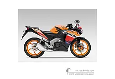 Stickers voor Honda CBR125R 2013 - Oranje • Honda OEM Stickers