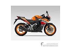 Naklejki do Honda CBR250R 2013 - Pomarańczowy • Honda Naklejki OEM