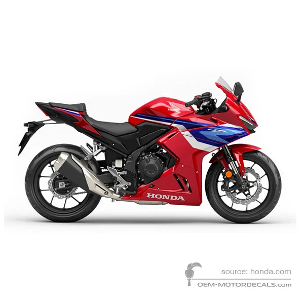 Decals for Honda CBR500R 2024 - Red • Honda OEM Decals