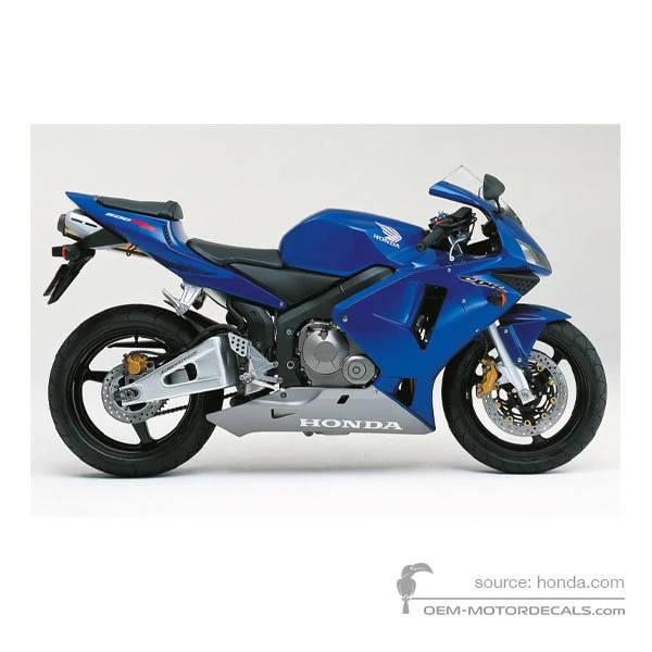 Adesivi per Honda CBR600RR 2004 - Blu • Honda Adesivi OEM