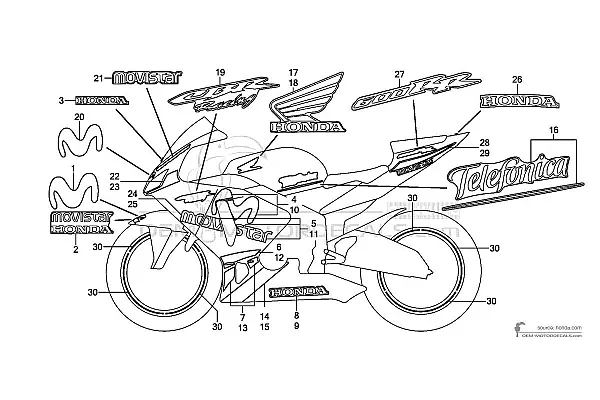 Honda CBR600RR 2006 - Blau