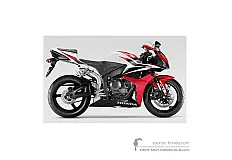 Aufkleber für Honda CBR600RR 2008 - Weiss • Honda OEM-Aufkleber