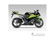 Decals for Honda CBR600RR 2009 - Black Green • Honda OEM Decals