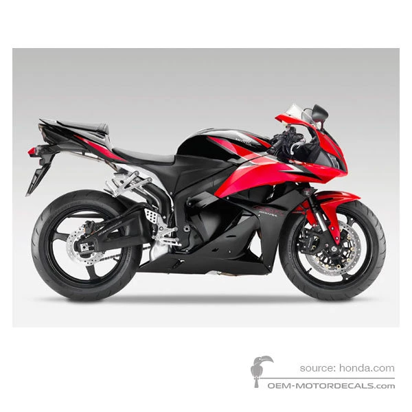 Aufkleber für Honda CBR600RR 2009 - Schwarz • Honda OEM-Aufkleber