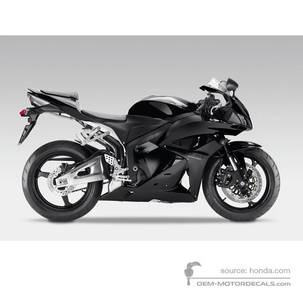 Naklejki do Honda CBR600RR 2011 - Czarny • Honda Naklejki OEM
