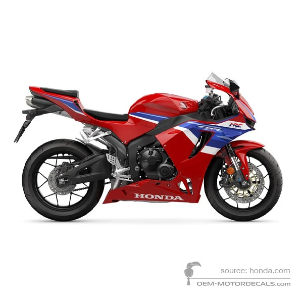 Aufkleber für Honda CBR600RR 2025 - Rot • Honda OEM-Aufkleber