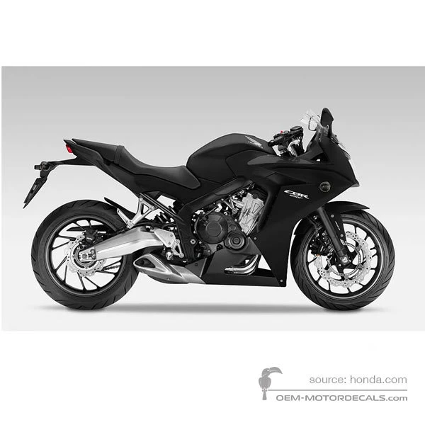 Aufkleber für Honda CBR650F 2015 - Schwarz • Honda OEM-Aufkleber