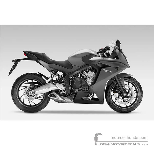 Decals for Honda CBR650F 2014 - Gray • Honda OEM Decals