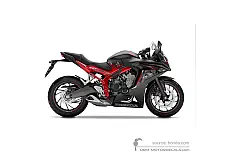 Autocollants pour Honda CBR650F 2016 - Noir • Honda Autocollants OEM