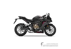 Naklejki do Honda CBR650F 2018 - Czarny • Honda Naklejki OEM