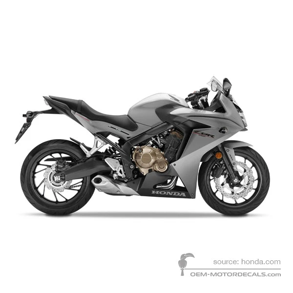 Stickers voor Honda CBR650F 2017 - Zilver • Honda OEM Stickers