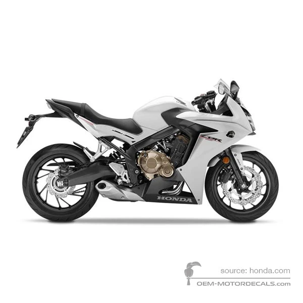 Stickers voor Honda CBR650F 2017 - Wit • Honda OEM Stickers