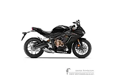 Adesivi per Honda CBR650R 2021 - Nero • Honda Adesivi OEM