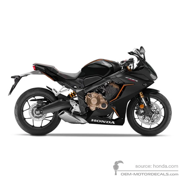 Stickers voor Honda CBR650R 2022 - Zwart • Honda OEM Stickers