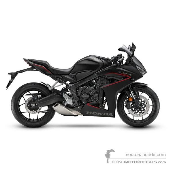 Adesivi per Honda CBR650R 2024 - Nero • Honda Adesivi OEM