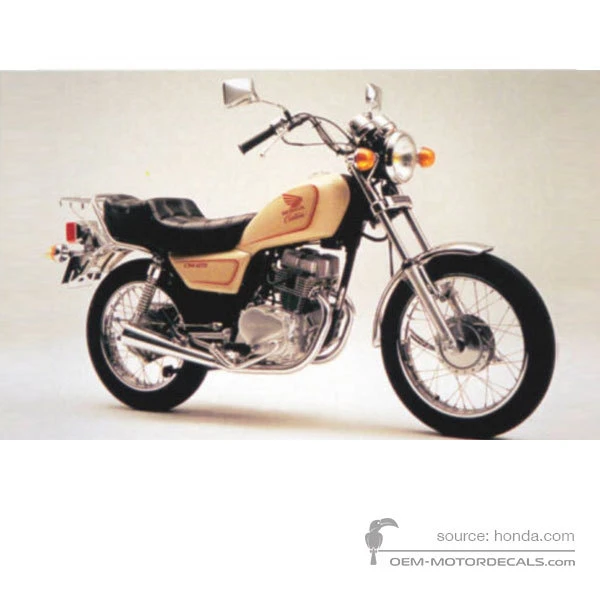 Aufkleber für Honda CM125C CUSTOM 1992 - Baiser • Honda OEM-Aufkleber