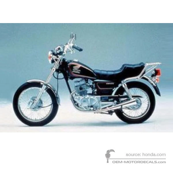 Naklejki do Honda CM125C CUSTOM 1992 - Czarny • Honda Naklejki OEM