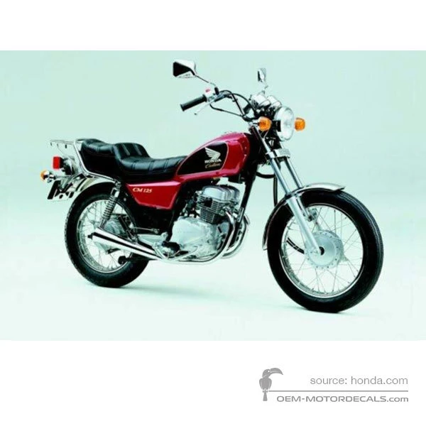 Autocollants pour Honda CM125C CUSTOM 1999 - Rouge • Honda Autocollants OEM