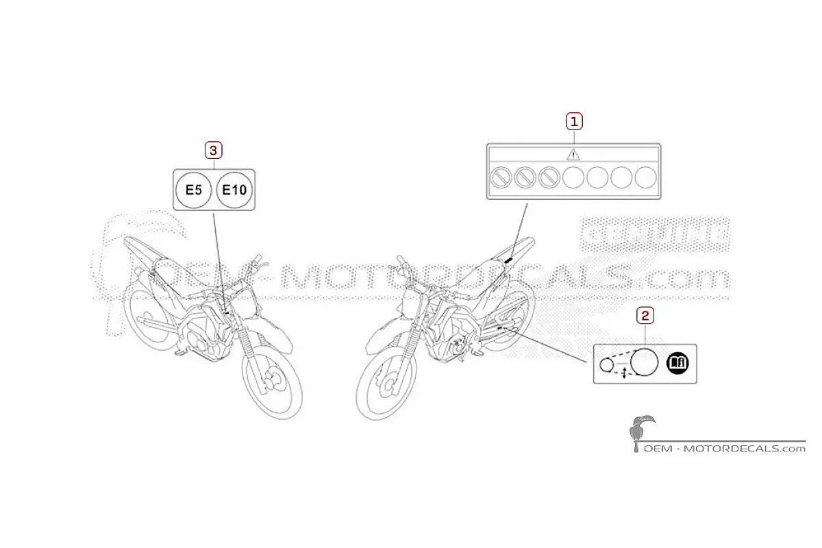 Decals for Caution labels • Honda OEM Decals