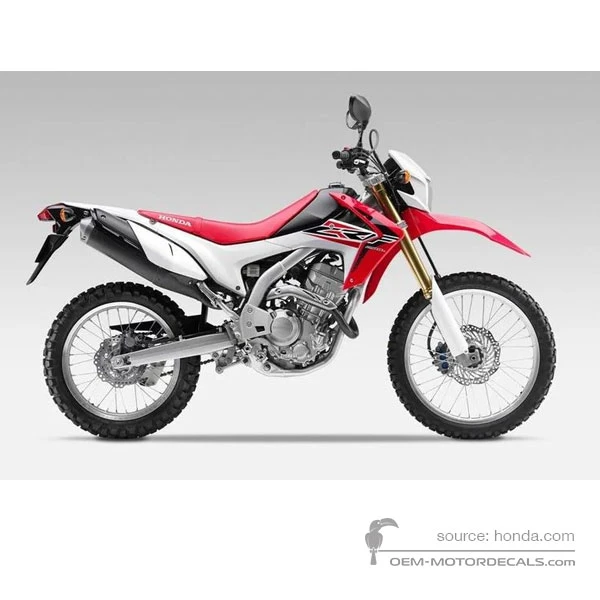 Decals for Honda CRF250L 2015 - Red • Honda OEM Decals