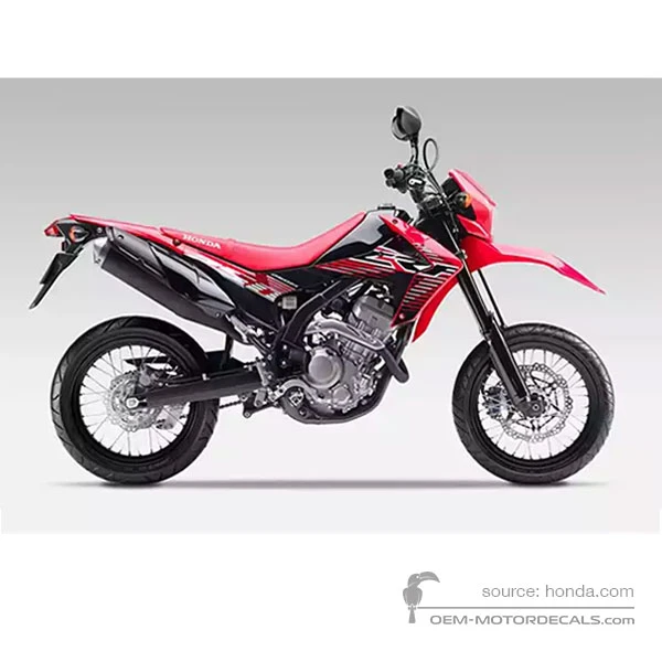 Adesivi per Honda CRF250M 2016 - Rosso • Honda Adesivi OEM