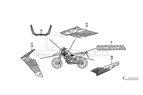 Honda CRF250M 2016 - Zwart