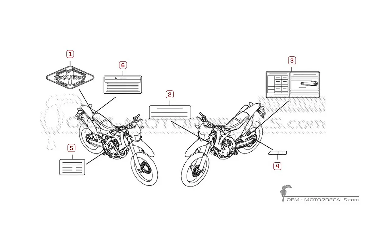 Decals for Caution labels • Honda OEM Decals