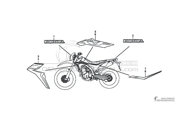 Honda CRF250M 2017 - Rouge