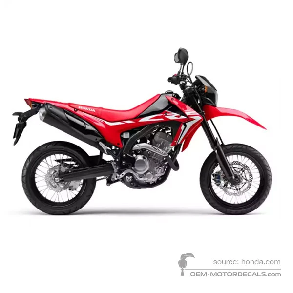 Decals for Honda CRF250M 2018 - Red • Honda OEM Decals