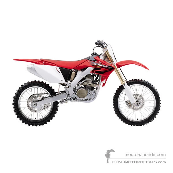 Adesivi per Honda CRF250R 2004 - Rosso • Honda Adesivi OEM