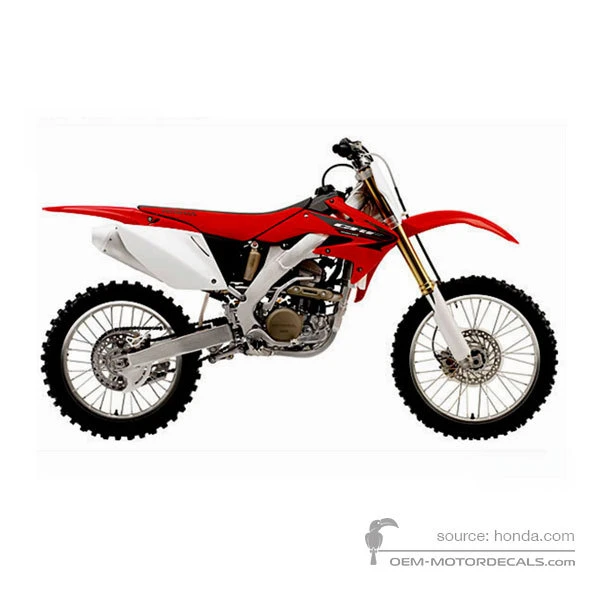 Adesivi per Honda CRF250R 2005 - Rosso • Honda Adesivi OEM