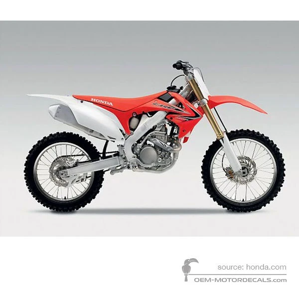 Adesivi per Honda CRF250R 2012 - Rosso • Honda Adesivi OEM