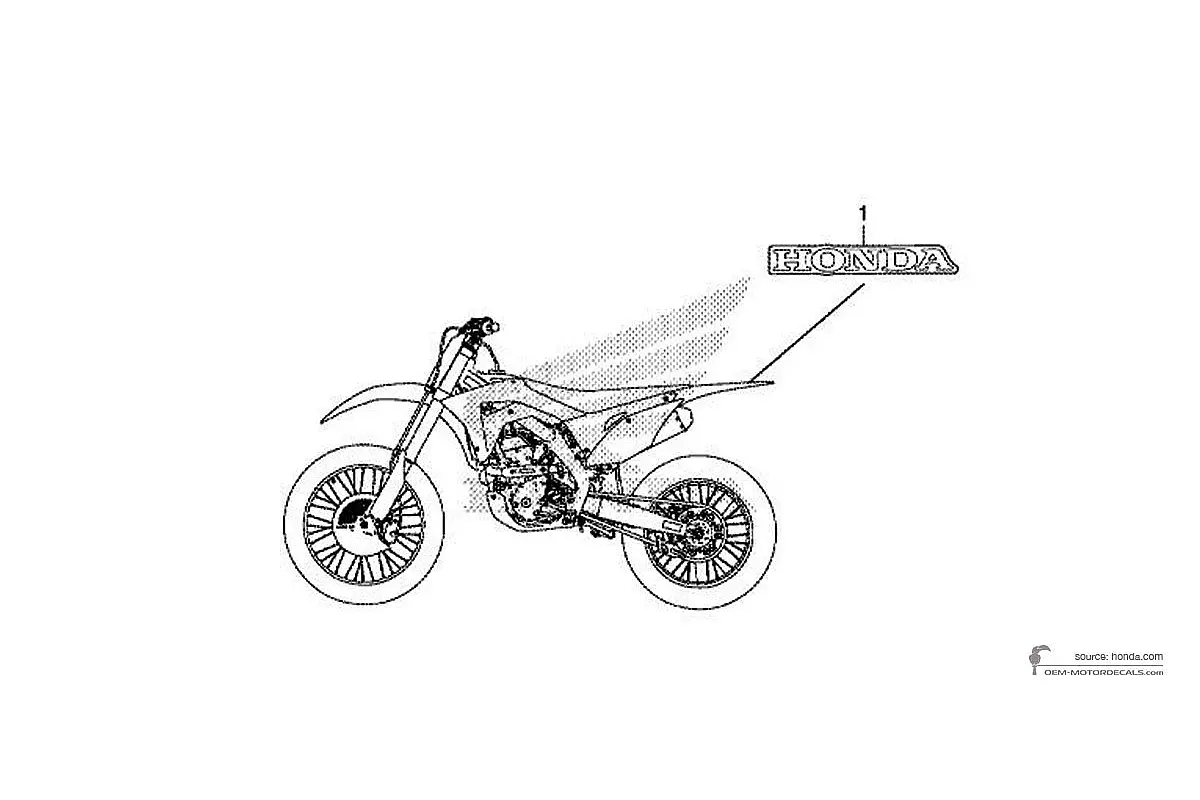 Decals for Honda CRF250R 2018 - Red • Honda OEM Decals