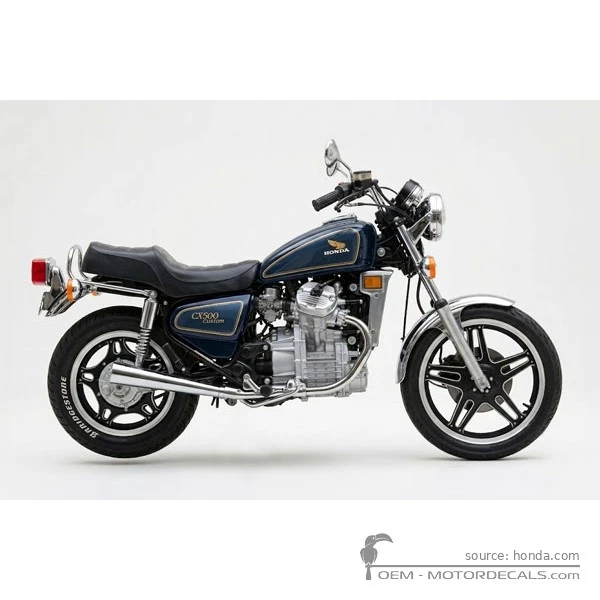 Aufkleber für Honda CX500C CUSTOM 1980 • Honda OEM-Aufkleber