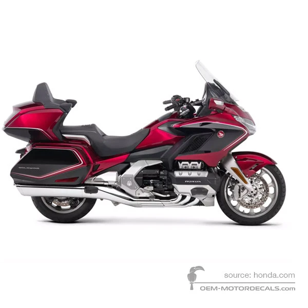 Aufkleber für Honda GL1800 GOLD WING 2020 - Rot • Honda OEM-Aufkleber