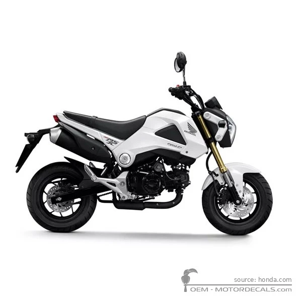 Stickers voor Honda MSX125 GROM 2014 • Honda OEM Stickers