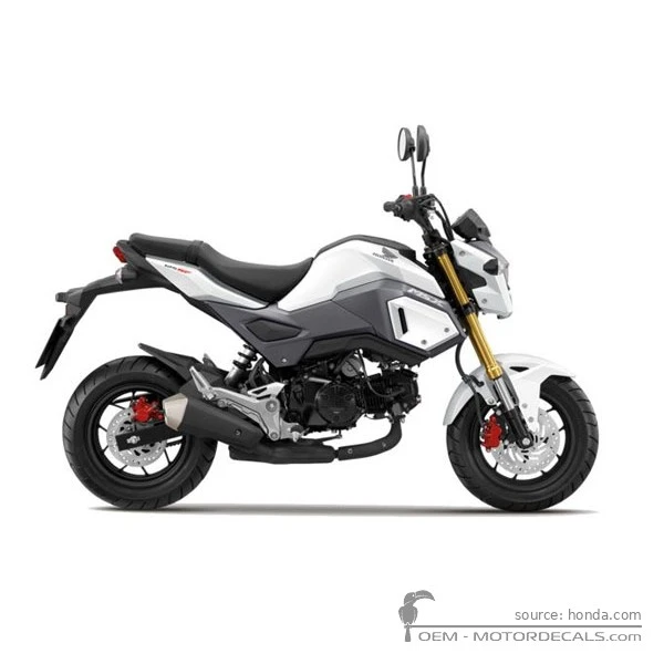 Decals for Honda MSX125 GROM 2016 • Honda OEM Decals