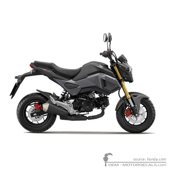 Decals for Honda MSX125 GROM 2017 • Honda OEM Decals