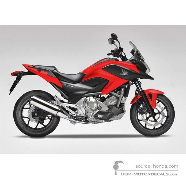 Stickers voor Honda NC700X 2013 - Rood • Honda OEM Stickers