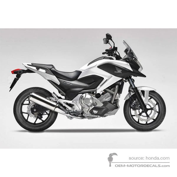 Stickers voor Honda NC700X 2012 - Wit • Honda OEM Stickers