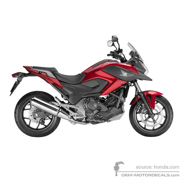 Stickers voor Honda NC750X 2014 - Rood • Honda OEM Stickers